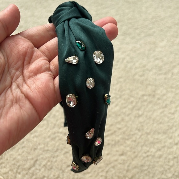 Colorful Velvet & Satin Gemstone Studded Festive Headbands - Picture 2 of 5